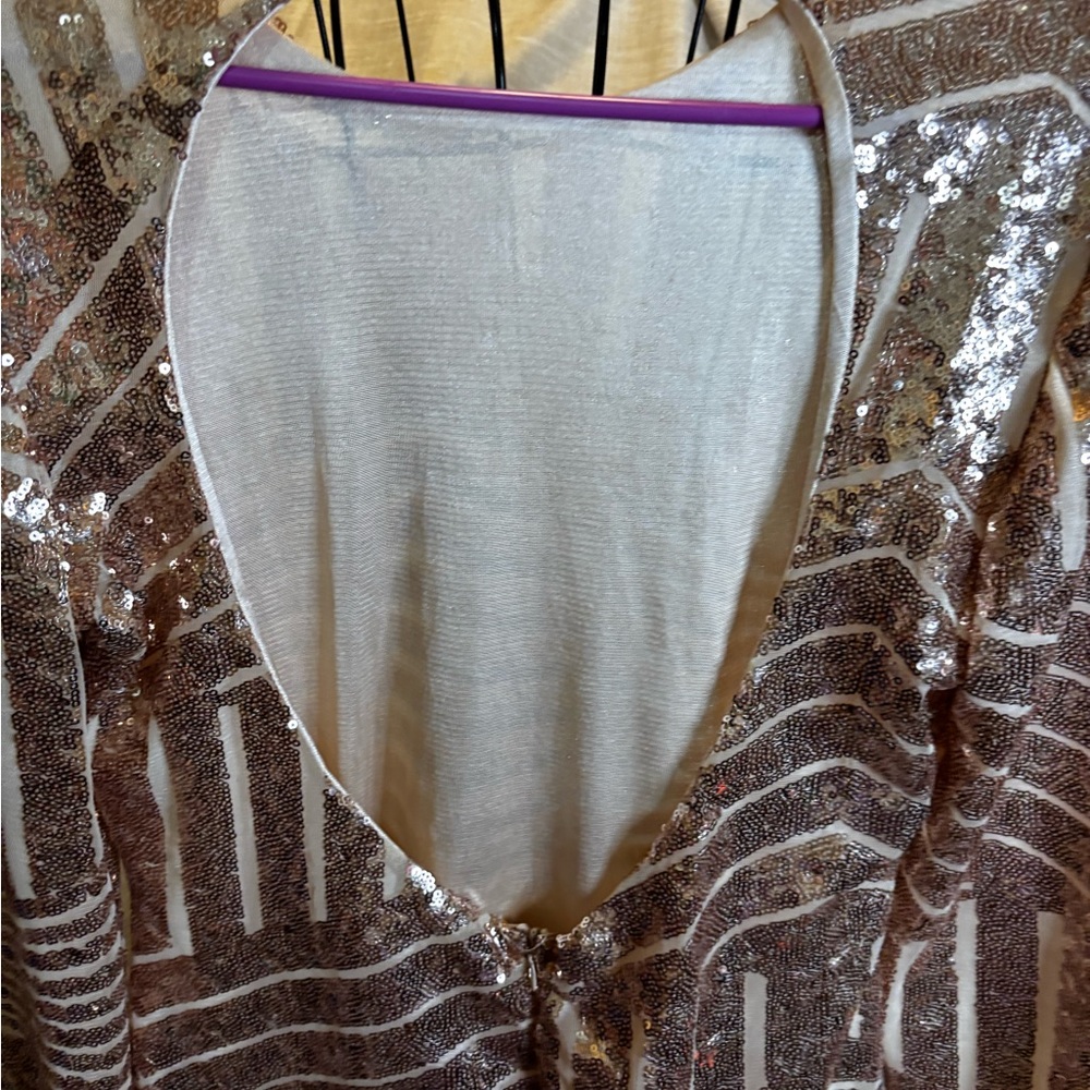 Sequin Geometric Pattern Dress - Picture 4 of 6